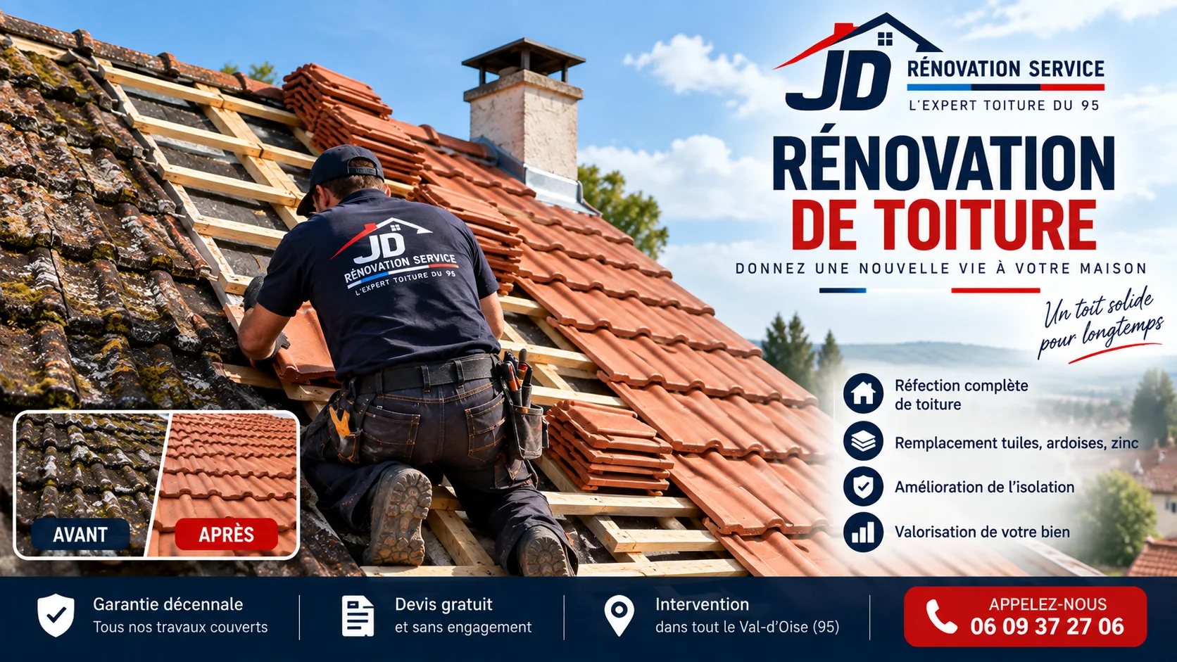 Rénovation de toiture - JD Rénovation Service